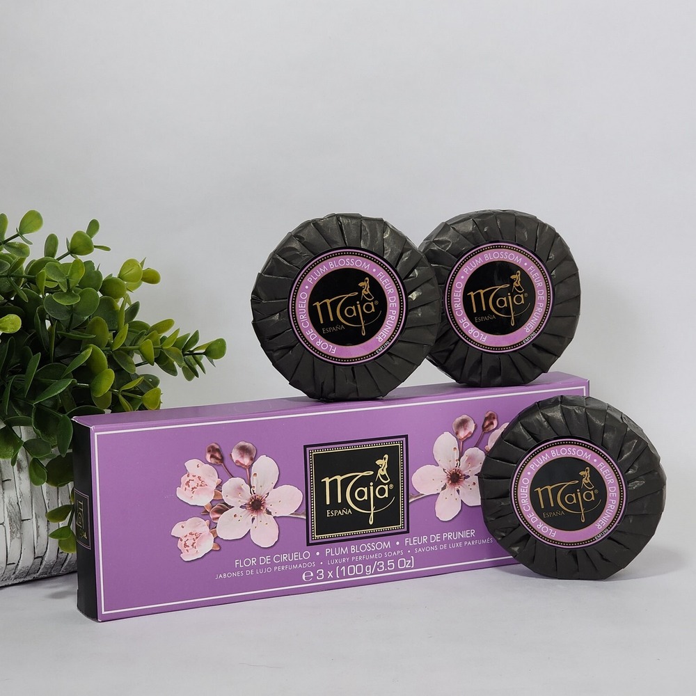 Maja Plum Blossom Luxury Perfume Soap Flor de Ciruelo - 3 x 3.5 oz